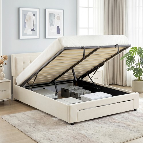 Homcom 4ft6 double bed - homcom, frame