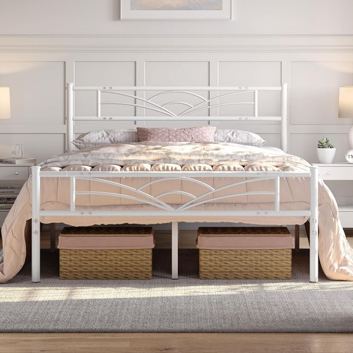 4ft6 double metal bed frame - double,