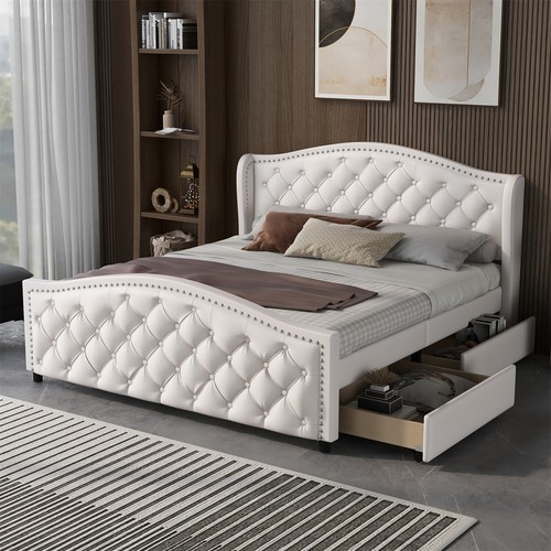 Merax double bed frame - bed, 2