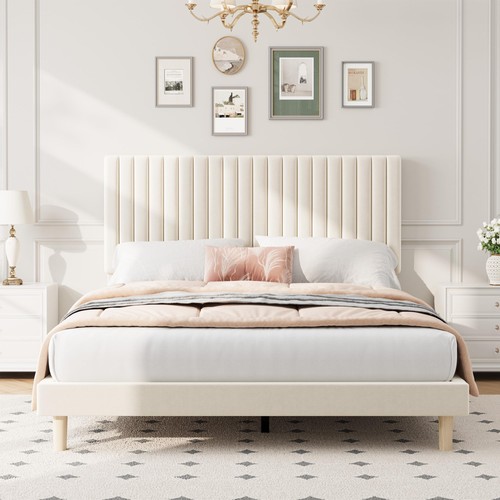 Metal mdf double bed frame - &,