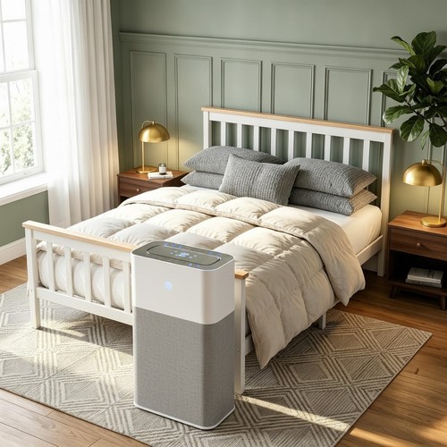 Double bed frame pine - bed, wood