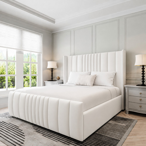 Ottoman bed plush - plush, velvet
