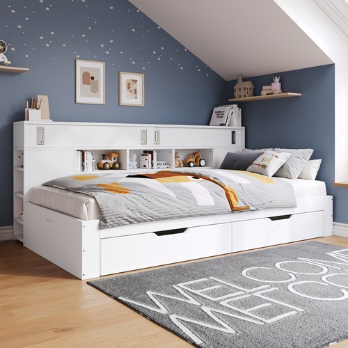 4ft6 double bed - with, 2