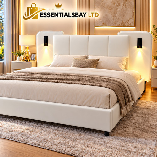 4ft6 double bed frame - 4ft6, pu