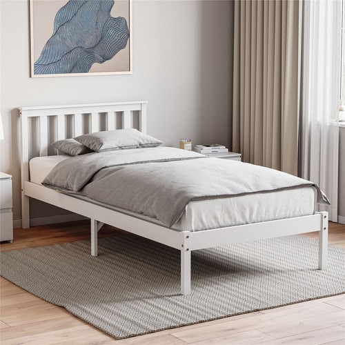 Wooden bed frame solid pine - wooden,