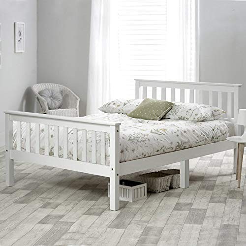 White solid wooden - solid, bed