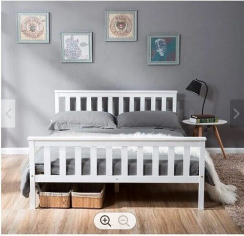 Wooden bed frame pine single - bed,