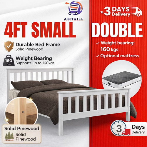 4ft small double - 4ft, white