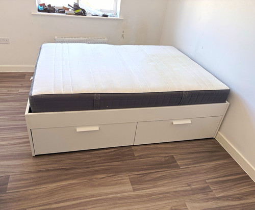 Double storage bed frame - bed, with