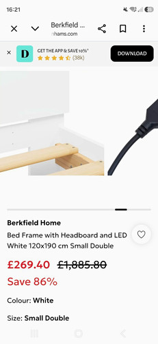 Berkfield home led bed frame - berkfield,