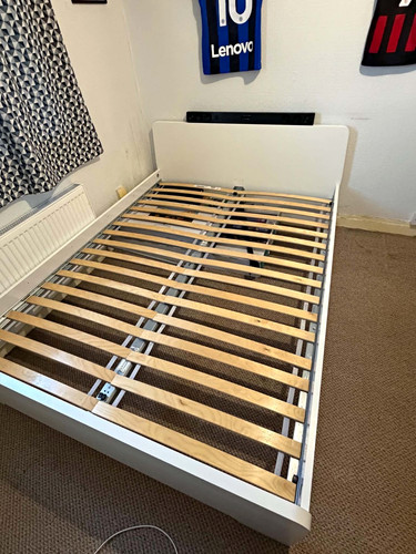White double bed frame - double,