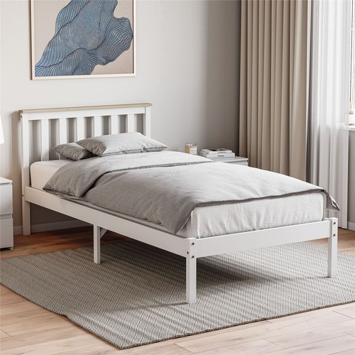 Wooden bed frame - bed,