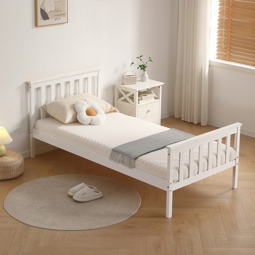 Single bed white - bed, in