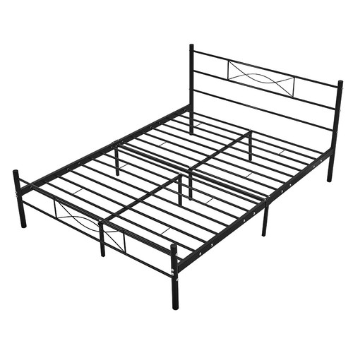 4ft6 double strong metal - 4ft6, bed