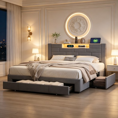 King size bed frame - king, frame,