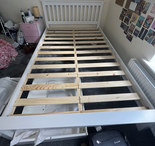 White painted wooden - white,