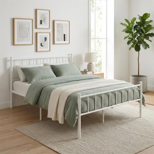 Double metal bed - bed, frame
