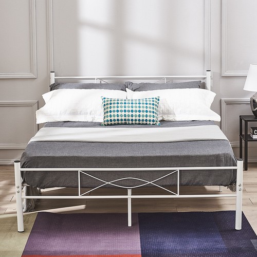4ft6 double strong metal bed - double,