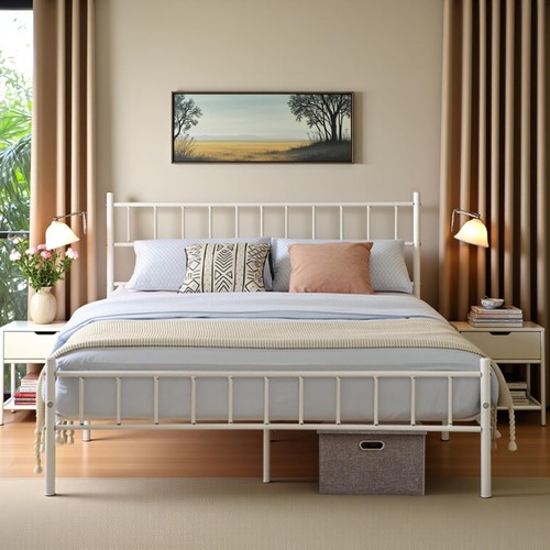 Small double bed frame - frame,, metal