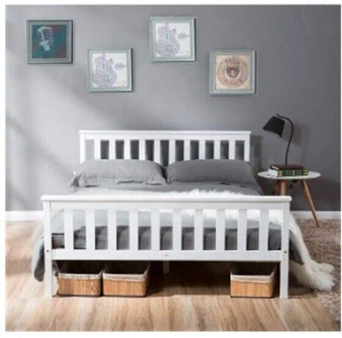 Wooden bed frame - wooden, single