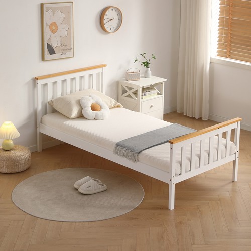 Single bed white - single,