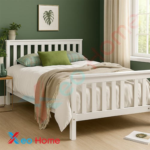 4ft wooden bed frame with - bed,