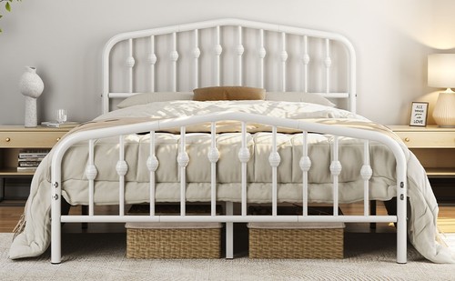 Metal platform bed frame - bed,