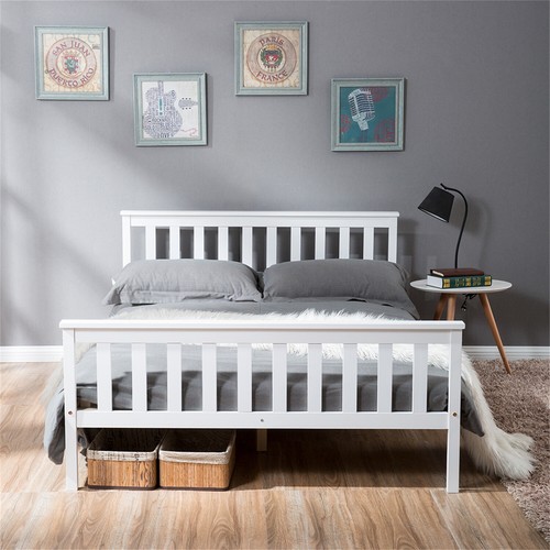 Double bed solid wood frame - double,